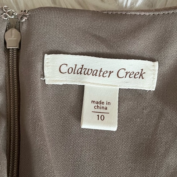 {Coldwater Creek} Printed Ruched Midi Dress in Watercolor Print - Size 10 - NWT - Picture 7 of 9